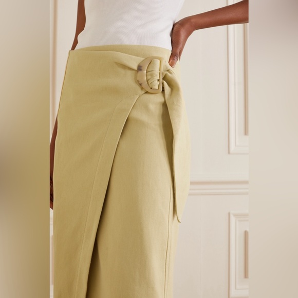 Vince skirt 2 Women's Side Buckle Wrap Skirt linen blend - Picture 8 of 8